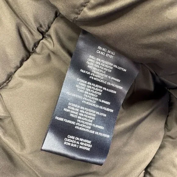 Club Room Mens Removable Faux Fur Hood Ultra Loft Parka Jacket Navy Blue S - Picture 6 of 6